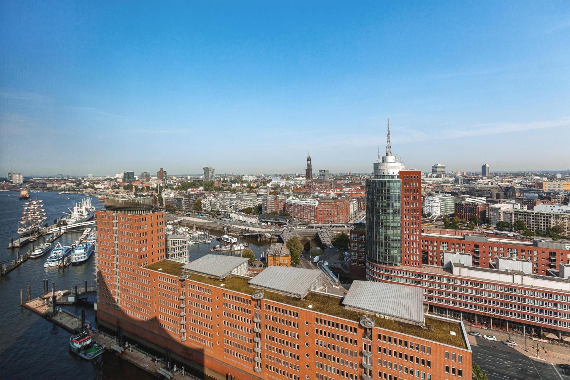 The Westin Hamburg Elbphilharmonie Hotel Exterior photo Aerial view of the Speicherstadt